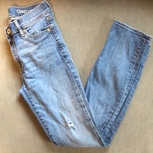 Gap slim straight distressed jeans